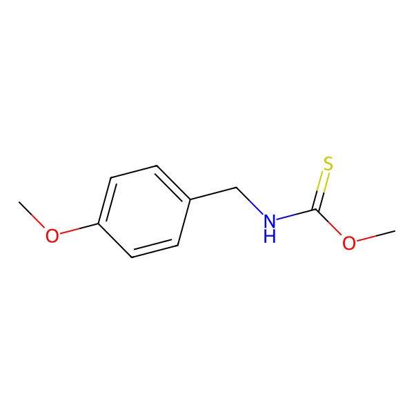 2D Structure of O-methyl N-[(4-methoxyphenyl)methyl]carbamothioate