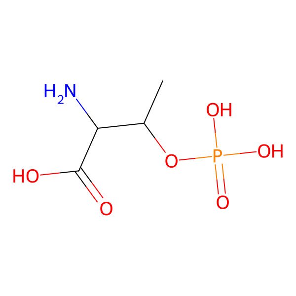 2D Structure of O-phospho-L-threonine
