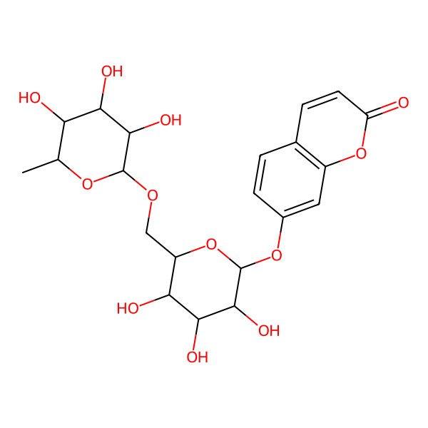 2D Structure of O-Rutinosylumbelliferone