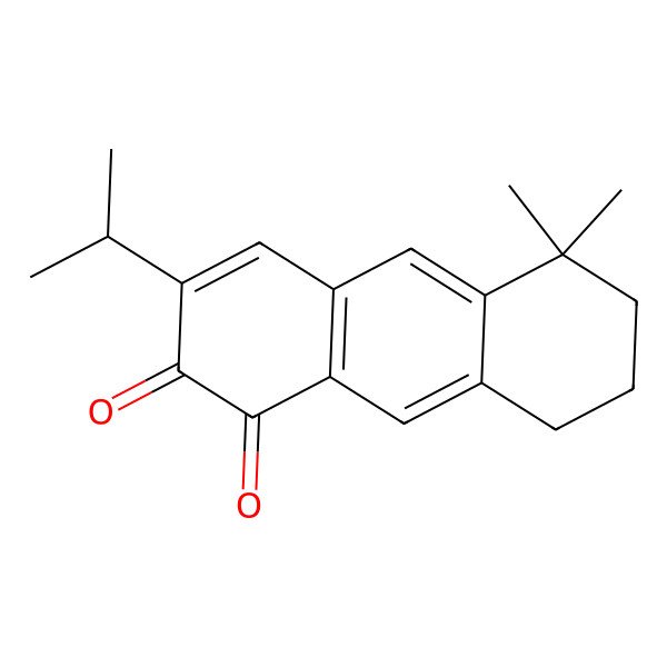 2D Structure of 5,5-dimethyl-3-propan-2-yl-7,8-dihydro-6H-anthracene-1,2-dione