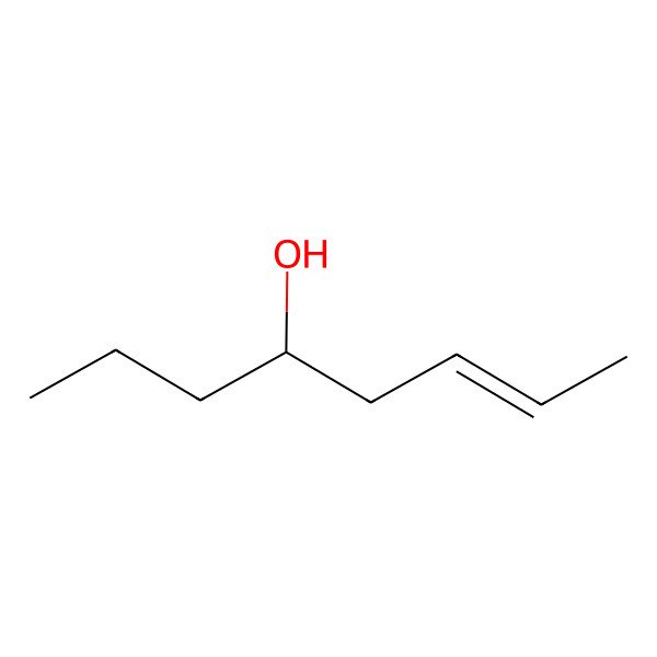 2D Structure of Oct-6-en-4-ol