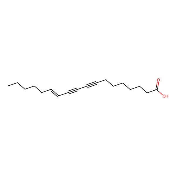 2D Structure of Octadec-12-en-8,10-diynoic acid