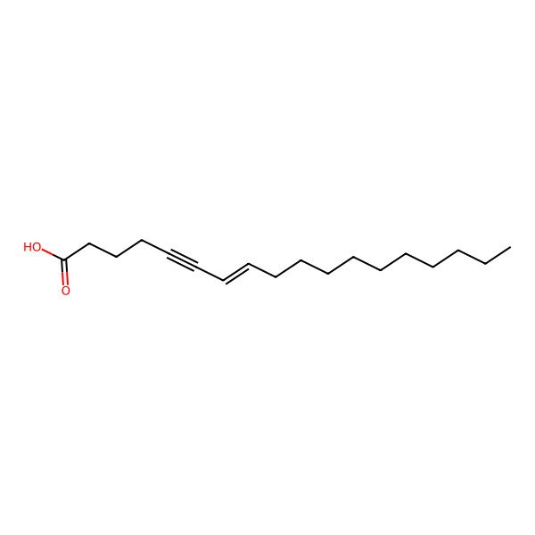 2D Structure of Octadec-7-en-5-ynoic acid