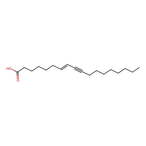 2D Structure of Octadec-7-en-9-ynoic acid