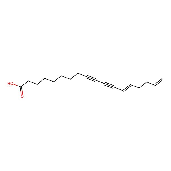 2D Structure of Octadeca-13,17-dien-9,11-diynoic acid