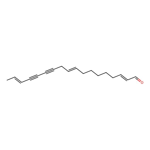 2D Structure of Octadeca-2,9,16-trien-12,14-diynal
