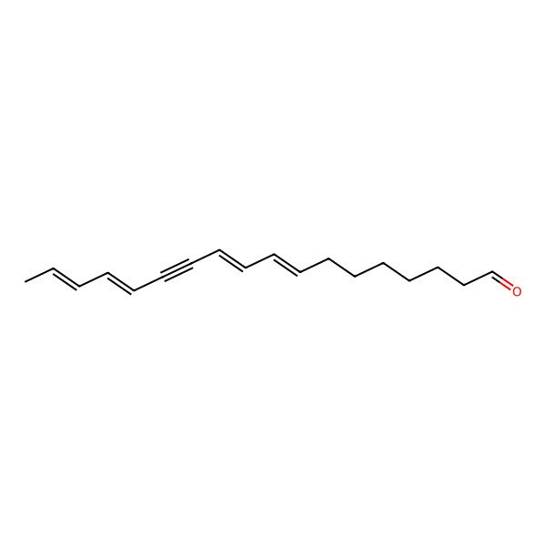 2D Structure of Octadeca-8,10,14,16-tetraen-12-ynal