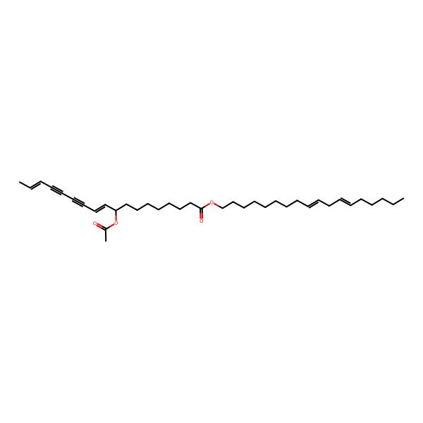 2D Structure of Octadeca-9,12-dienyl 9-acetyloxyoctadeca-10,16-dien-12,14-diynoate