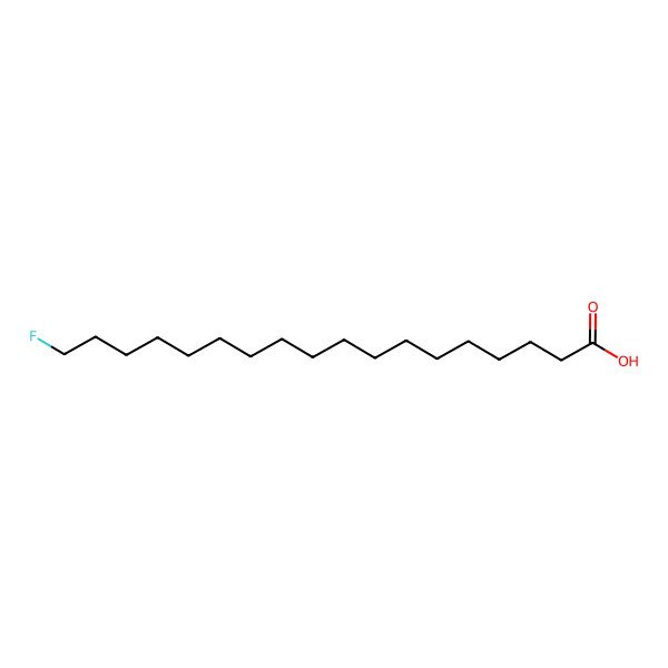 2D Structure of Octadecanoic acid, 18-fluoro-