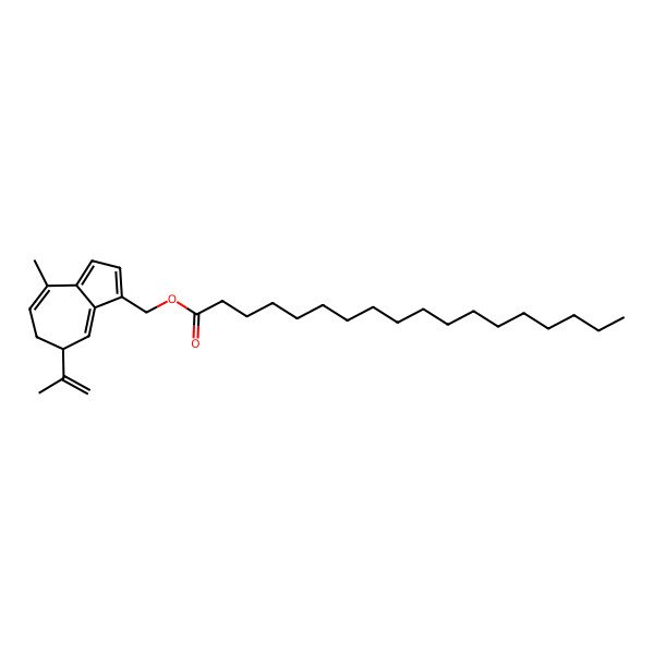 2D Structure of Octadecanoic acid, (6,7-dihydro-4-methyl-7-(1-methylethenyl)-1-azulenyl)methyl ester