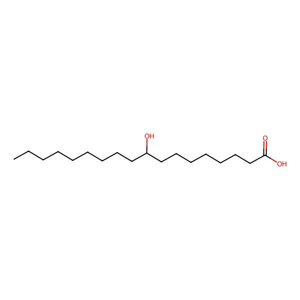 2D Structure of Octadecanoic acid, 9-hydroxy-, (S)-