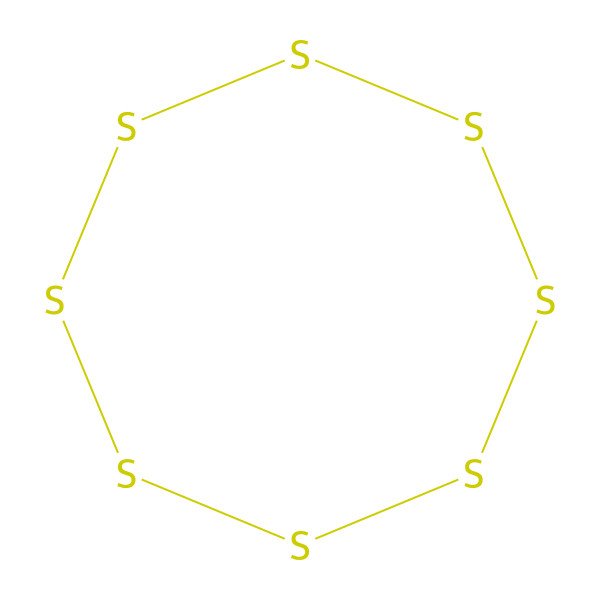 2D Structure of Cyclooctasulfur