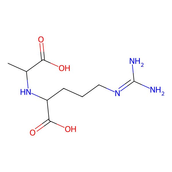 2D Structure of 2-(1-Carboxyethylamino)-5-(diaminomethylideneamino)pentanoic acid