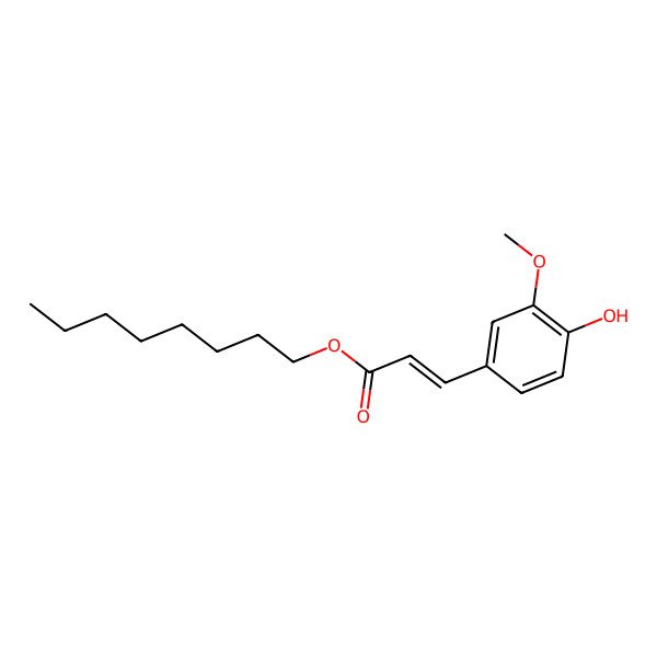 2D Structure of Octyl 3-(4-hydroxy-3-methoxyphenyl)prop-2-enoate