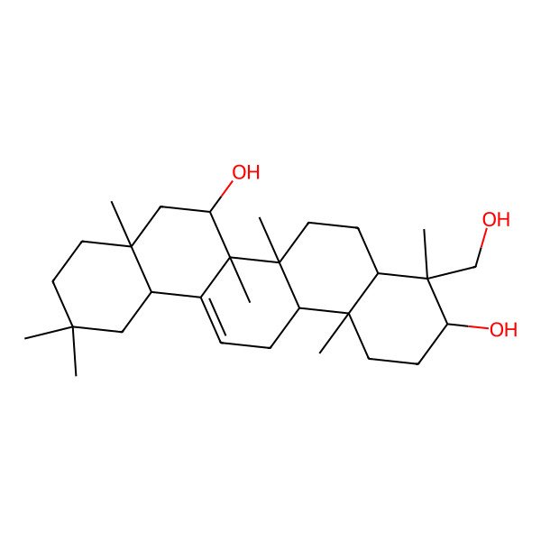 2D Structure of Olean-12-En-3Bea,15Alpha,24-Triol