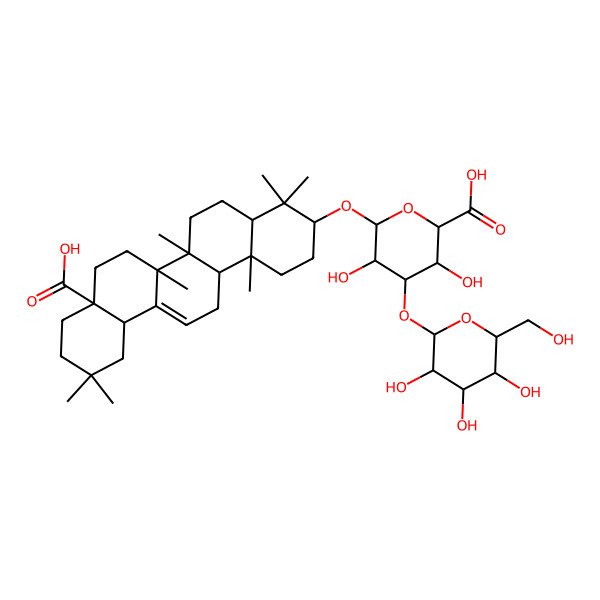 2D Structure of Oleanolic acid base + O-HexA-Hex 2D Structure of Oleanolic acid base + O-HexA-Hex