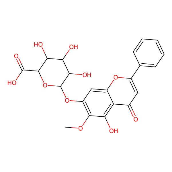 2D Structure of Oroxylin A-7-o-beta-D-glucuronide