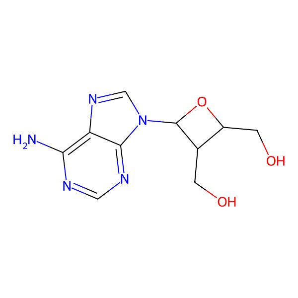 2D Structure of Oxetanocin
