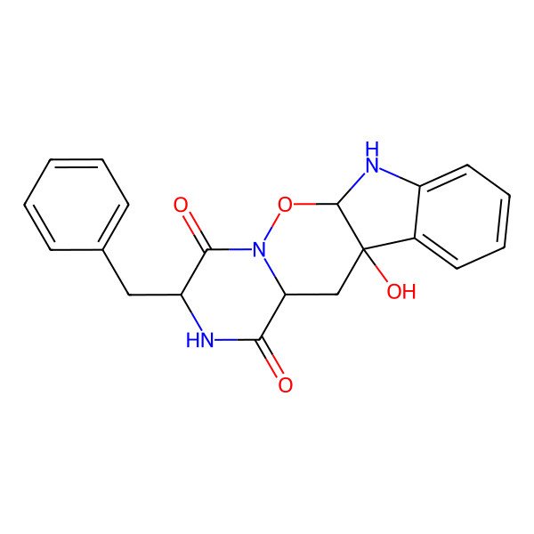 2D Structure of Ozazino-cyclo-(2,3-dihydroxyl-trp-tyr)