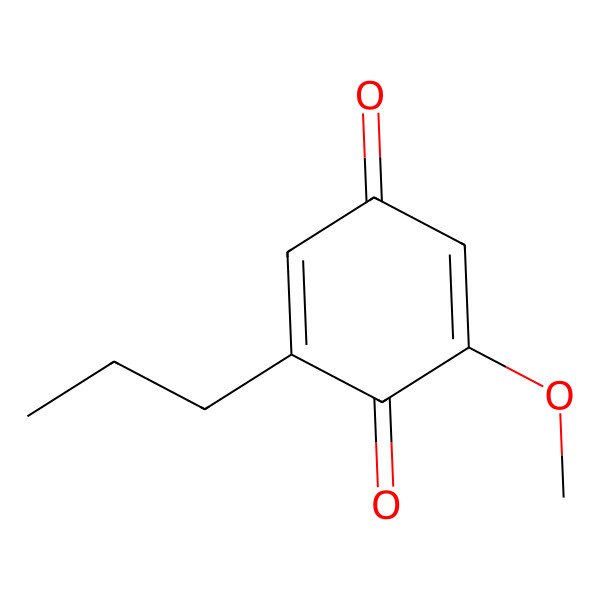 2D Structure of 2-Methoxy-6-propylcyclohexa-2,5-diene-1,4-dione
