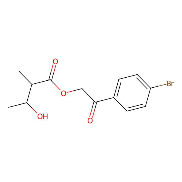 2D Structure of p-Bromophenacyl 2r-methyl-3r-hydroxybutyrate 2D Structure of p-Bromophenacyl 2r-methyl-3r-hydroxybutyrate