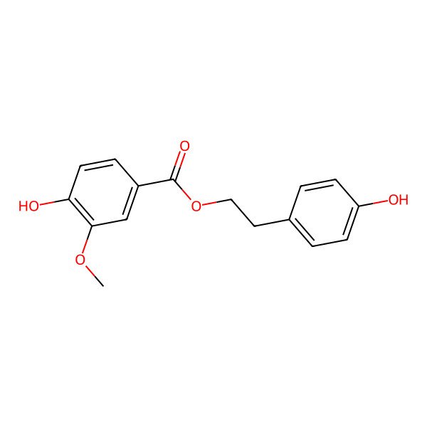 2D Structure of p-Hydroxyphenethyl vanillate