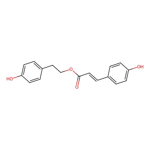 2D Structure of (E)-4-Hydroxyphenethyl 3-(4'-Hydroxyphenyl)Acrylate