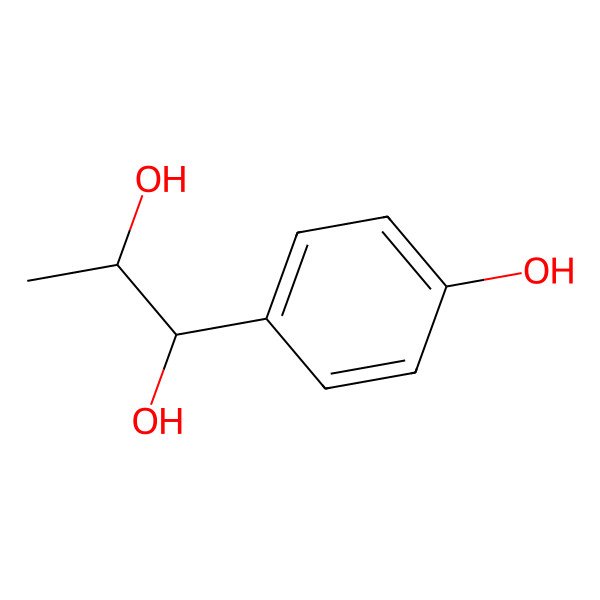 2D Structure of 1-(4-Hydroxyphenyl)propane-1,2-diol