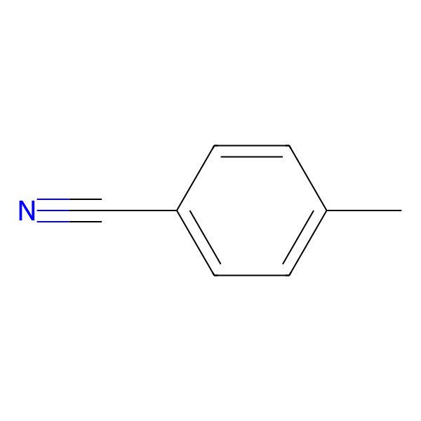 2D Structure of p-Tolunitrile