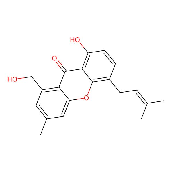 2D Structure of Paeciloxanthone
