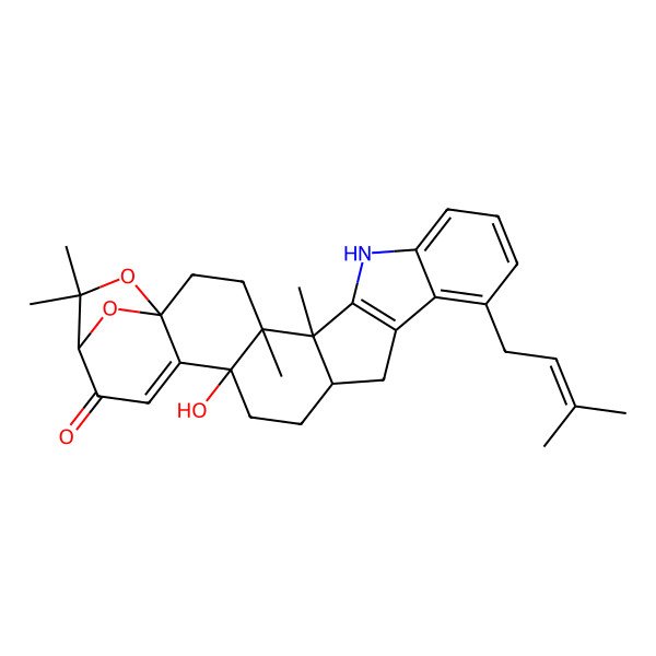 2D Structure of Paspalitrem C