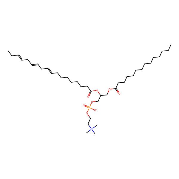 2D Structure of PC(14:0/18:3(9Z,12Z,15Z))