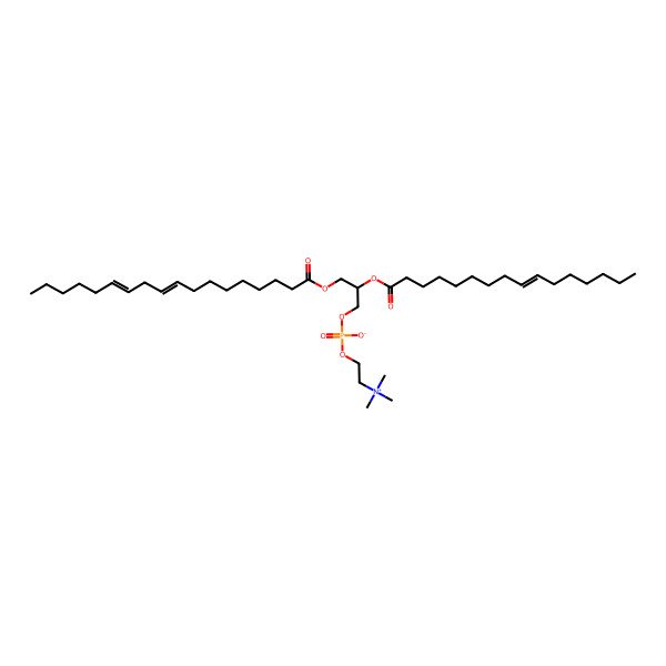 2D Structure of PC(18:2(9Z,12Z)/16:1(9Z))