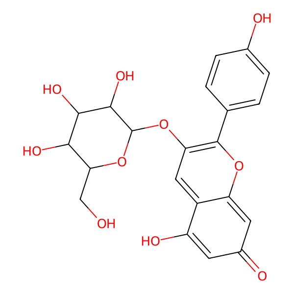 2D Structure of pelargonidin-3-O-beta-D-glucoside