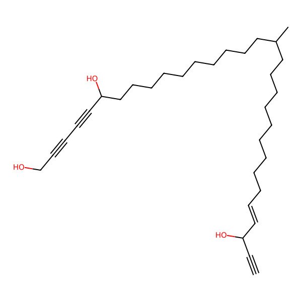 2D Structure of (E)-17-methylhentriacont-27-en-2,4,30-triyne-1,6,29-triol