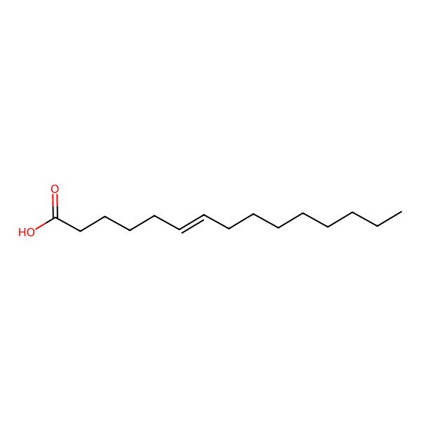 2D Structure of Pentadec-6-enoic acid