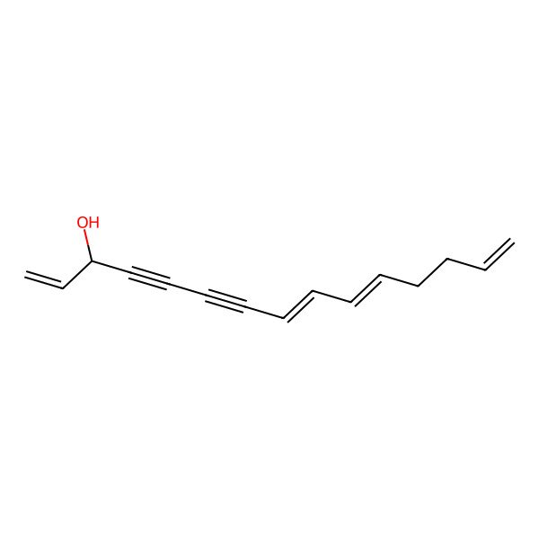 2D Structure of Pentadeca-1,8,10,14-tetraen-4,6-diyn-3-ol