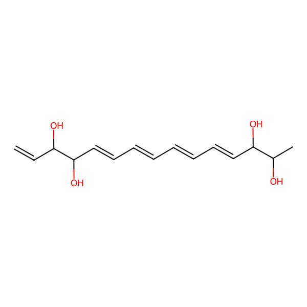 2D Structure of Pentadeca-4,6,8,10,14-pentaene-2,3,12,13-tetrol
