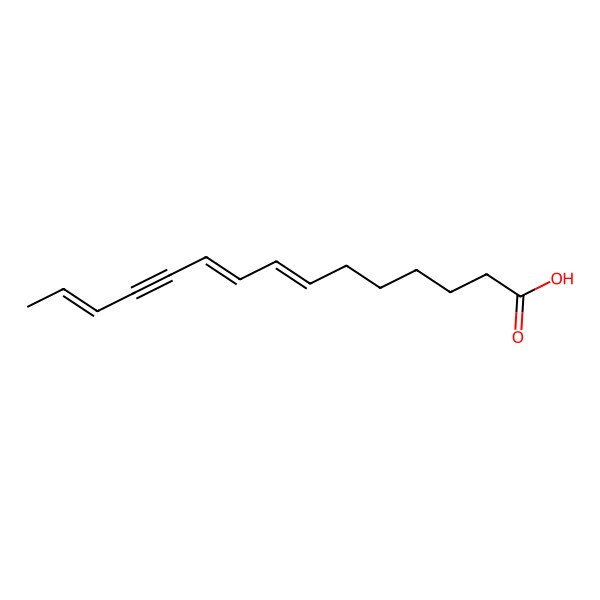 2D Structure of Pentadeca-7,9,13-trien-11-ynoic acid 2D Structure of Pentadeca-7,9,13-trien-11-ynoic acid