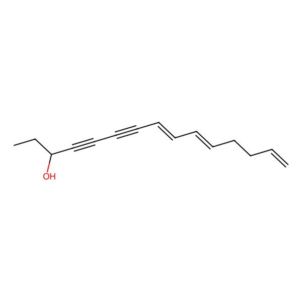 2D Structure of Pentadeca-8,10,14-trien-4,6-diyn-3-ol