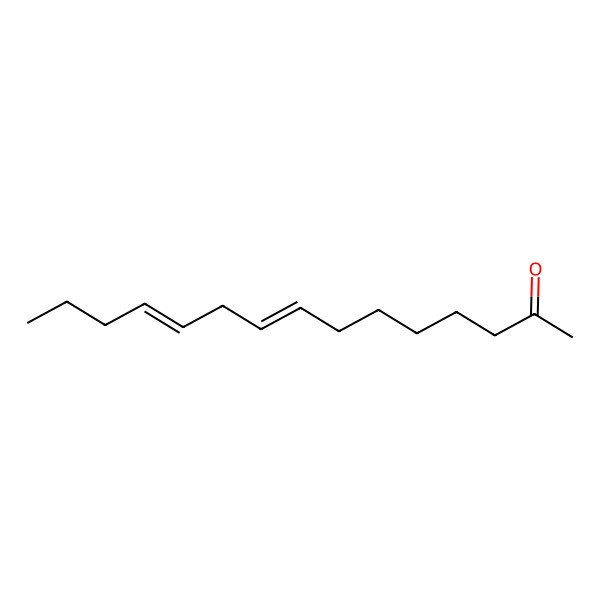 2D Structure of Pentadeca-8,11-dien-2-one