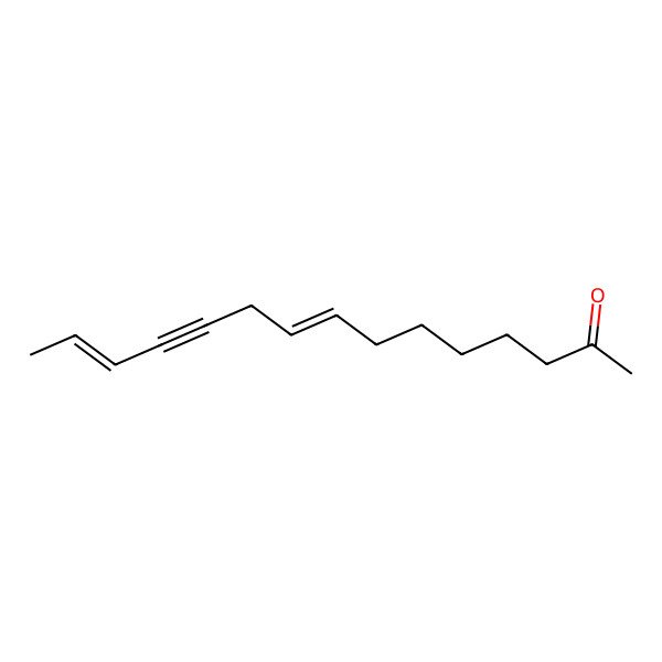 2D Structure of Pentadeca-8,13-dien-11-YN-2-one