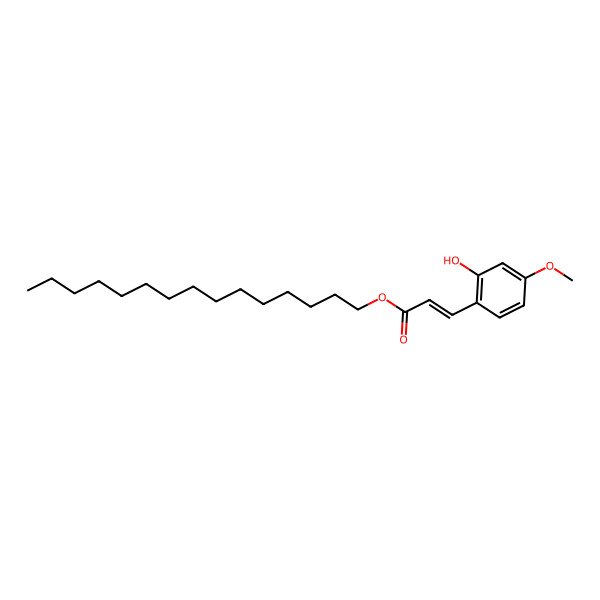 2D Structure of Pentadecyl 3-(2-hydroxy-4-methoxyphenyl)prop-2-enoate