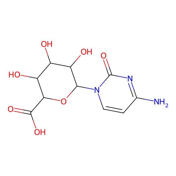2D Structure of Pentopyranic acid;Cytosylglucuronic acid;1-(beta-D-Glucopyranuronosyl)cytosine