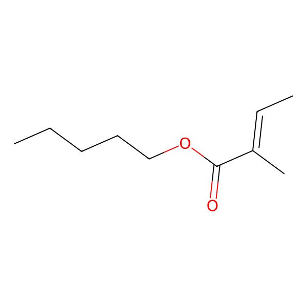 2D Structure of 2-Butenoic acid, 2-methyl-, pentyl ester, (2Z)-