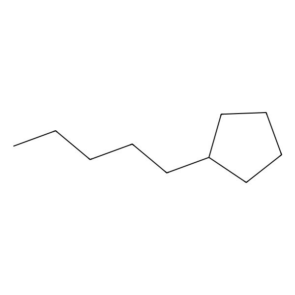 2D Structure of Pentylcyclopentane