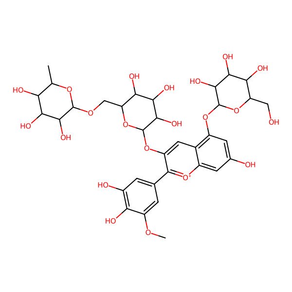 2D Structure of Petunidin 3-rutinoside-5-glucoside