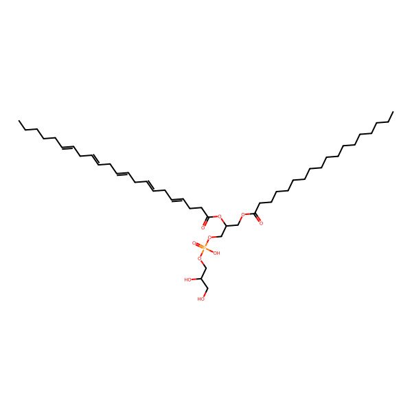 2D Structure of PG(18:0/22:5(4Z,7Z,10Z,13Z,16Z))
