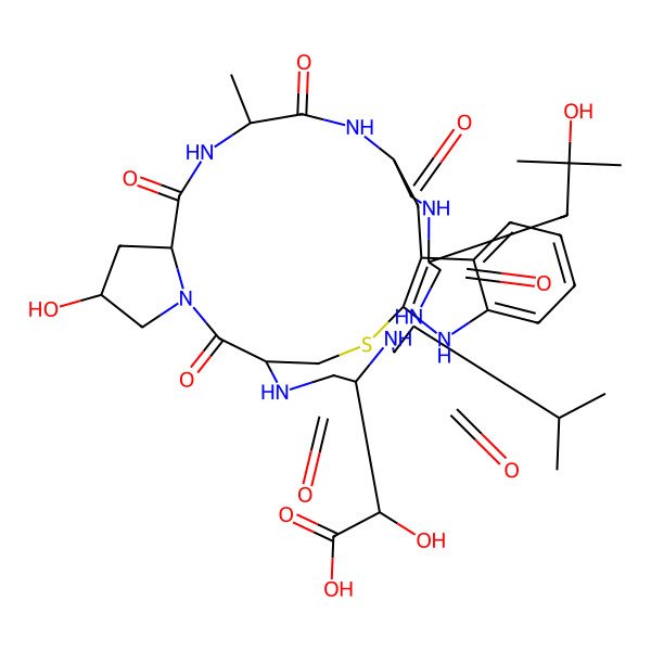 2D Structure of Phallacidin, 3-(4-hydroxy-L-leucine)-