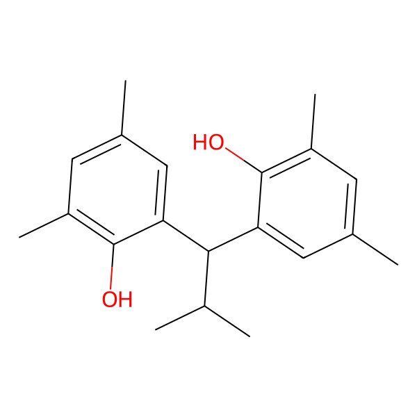 2D Structure of Phenol, 2,2'-(2-methylpropylidene)bis(4,6-dimethyl-